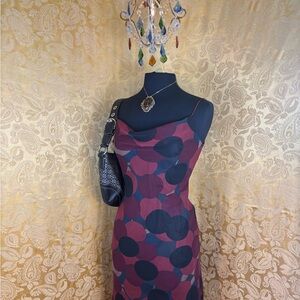 ✨Vintage Y2K Whimsigoth Cowl Neck Polkadot Dress✨